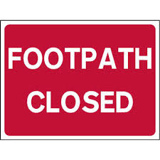 Footpath closed